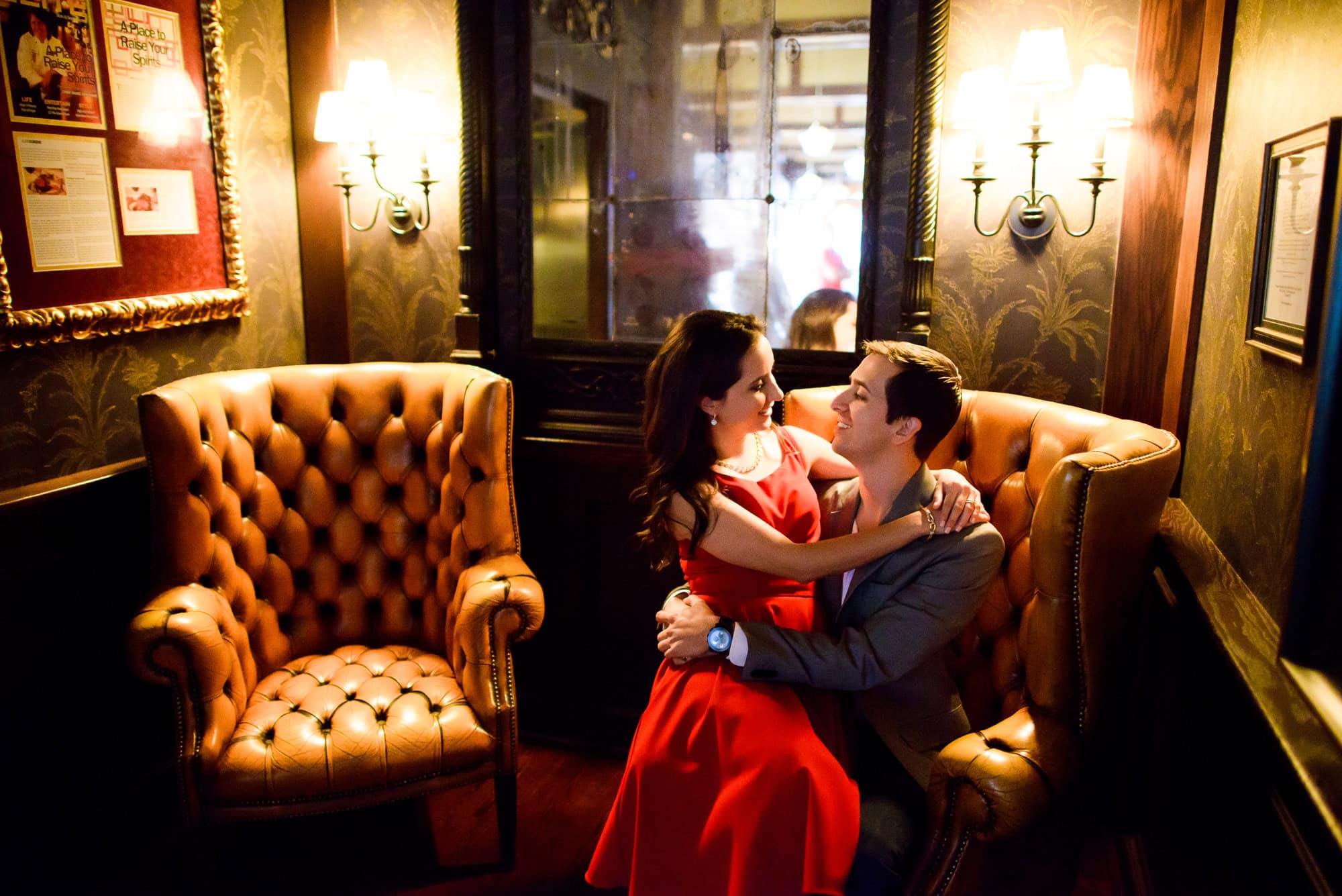 Vanessa & Matthew's Downtown San Antonio Engagement Session | romantic setting at Bohanan's